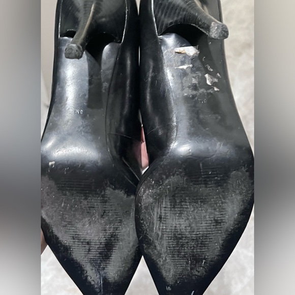 Guess Vintage Y2K Black Point Toe Heels Size 8 - Picture 8 of 9